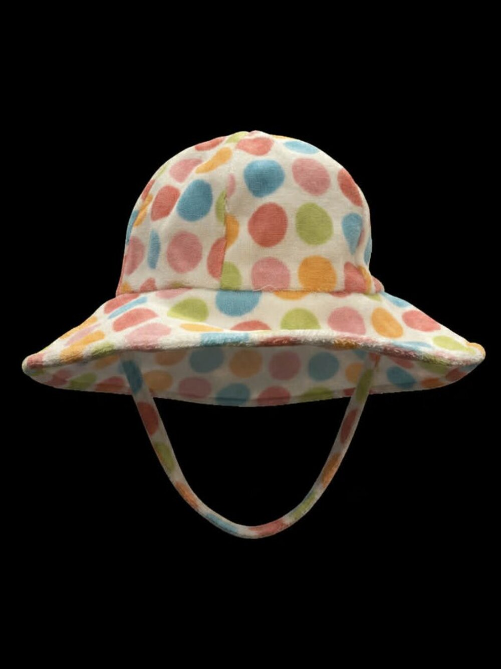 Gymboree NWT Ploka Dots Cotton Sun Hat with Chin Strap 0- 12 mos